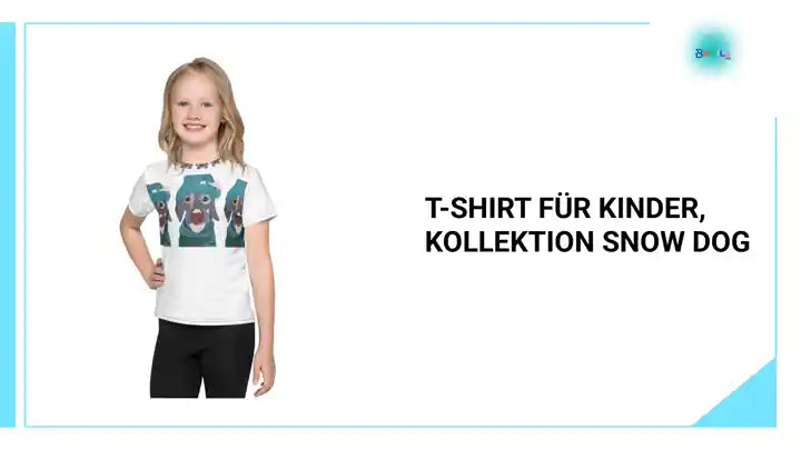 T-Shirt f&uuml;r Kinder, Kollektion snow dog by@Outfy