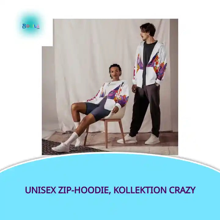Unisex Zip-Hoodie, Kollektion CRAZY by@Outfy