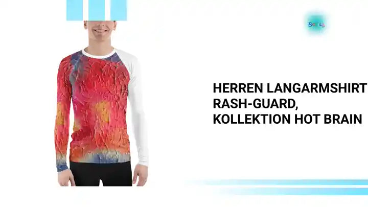 Herren Langarmshirt Rash-Guard, Kollektion HOT BRAIN by@Outfy