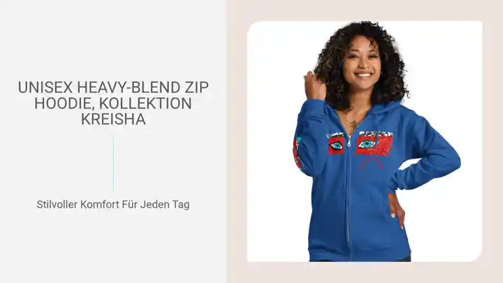 Unisex Heavy-Blend Zip Hoodie, Kollektion KREISHA by@Outfy