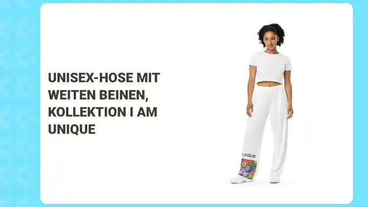 Unisex-Hose mit weiten Beinen, Kollektion I AM UNIQUE by@Outfy