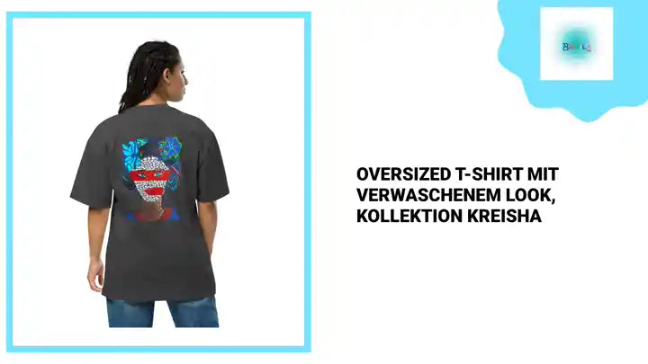 Oversized T-Shirt mit verwaschenem Look, Kollektion KREISHA by@Outfy
