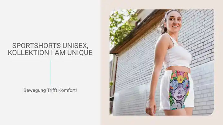 Sportshorts Unisex, Kollektion I AM UNIQUE by@Outfy