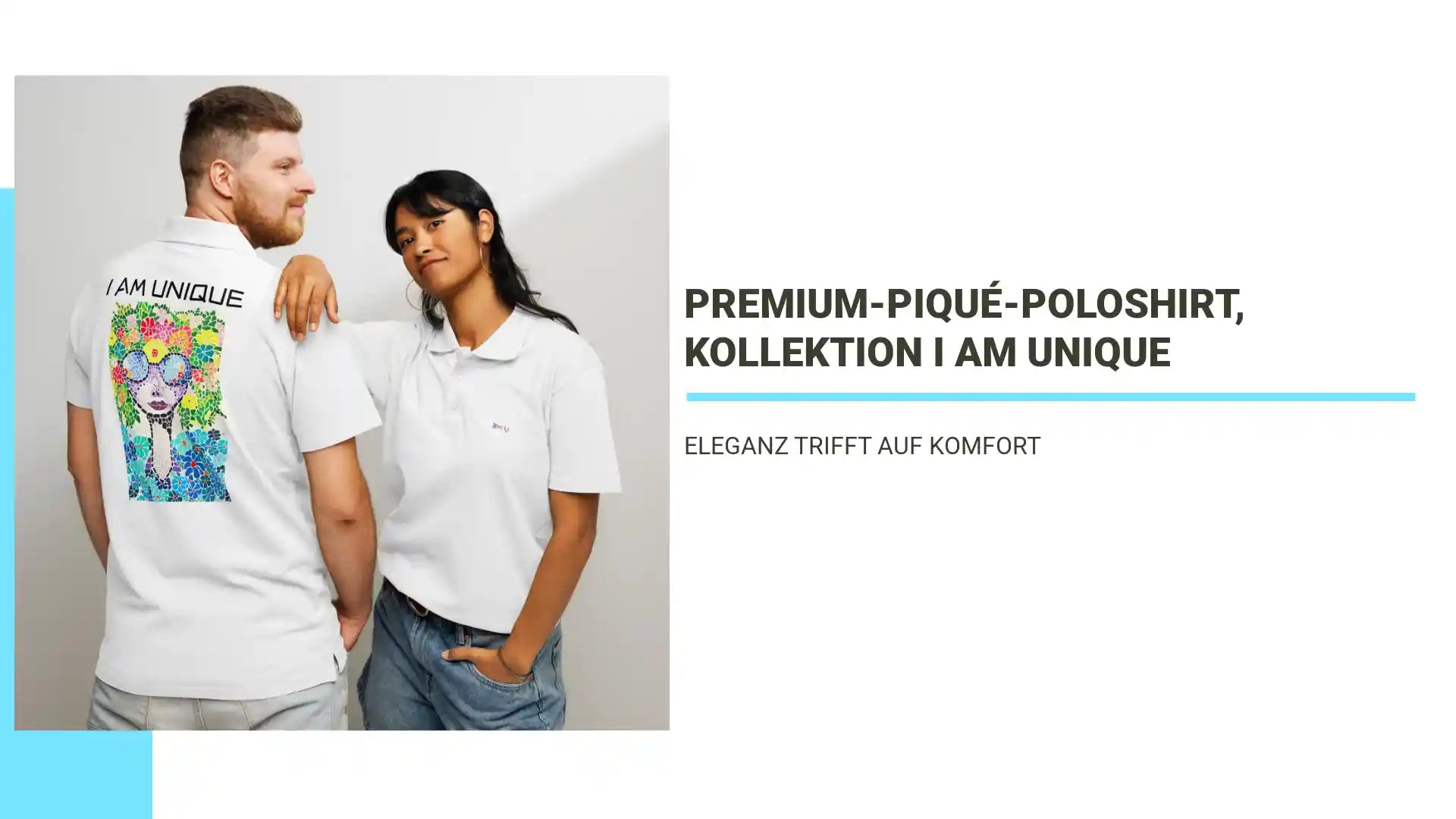 Premium-Piqu&eacute;-Poloshirt, Kollektion I AM UNIQUE by@Outfy