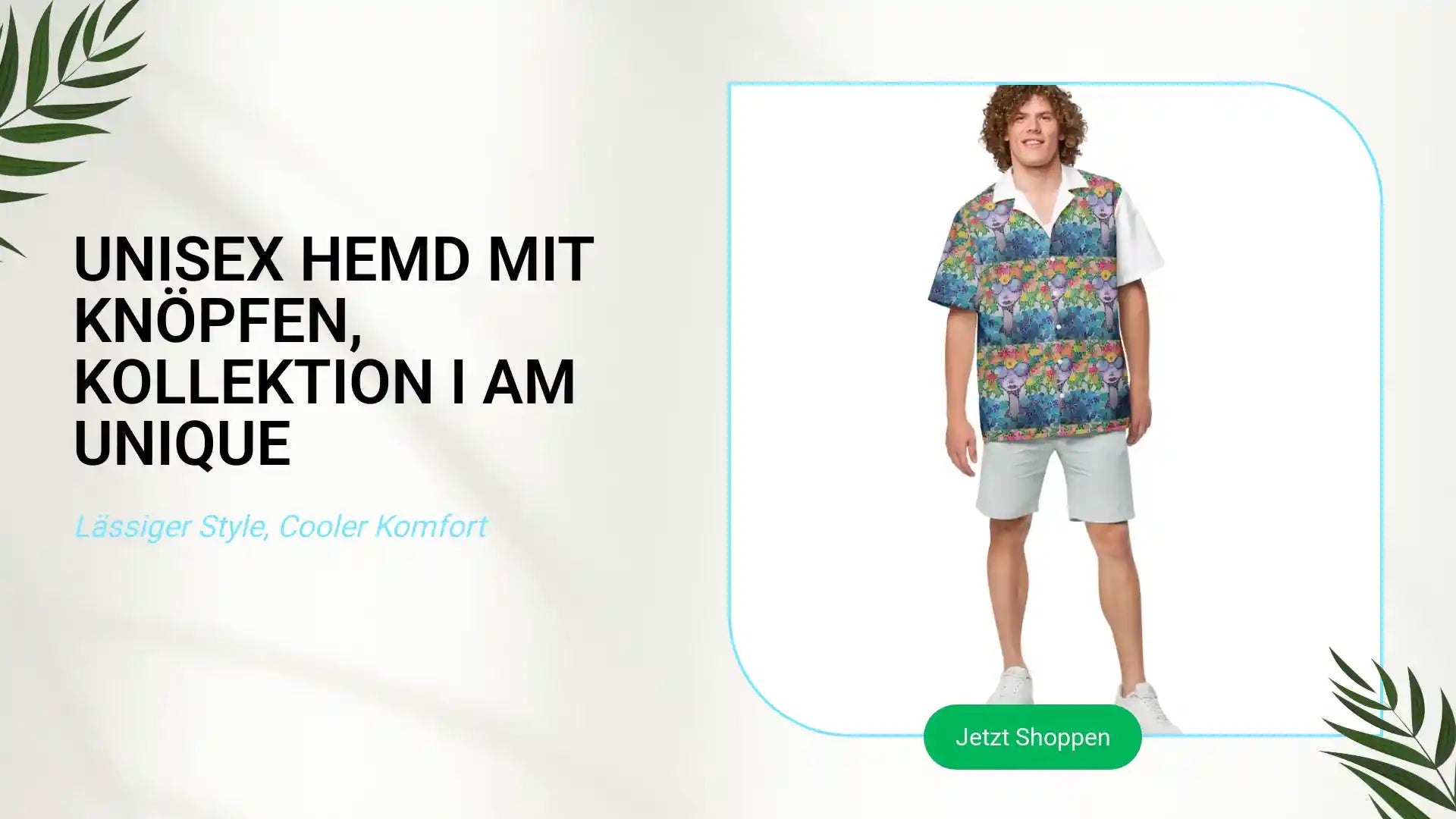 Unisex Hemd mit Kn&ouml;pfen, Kollektion I AM UNIQUE by@Outfy