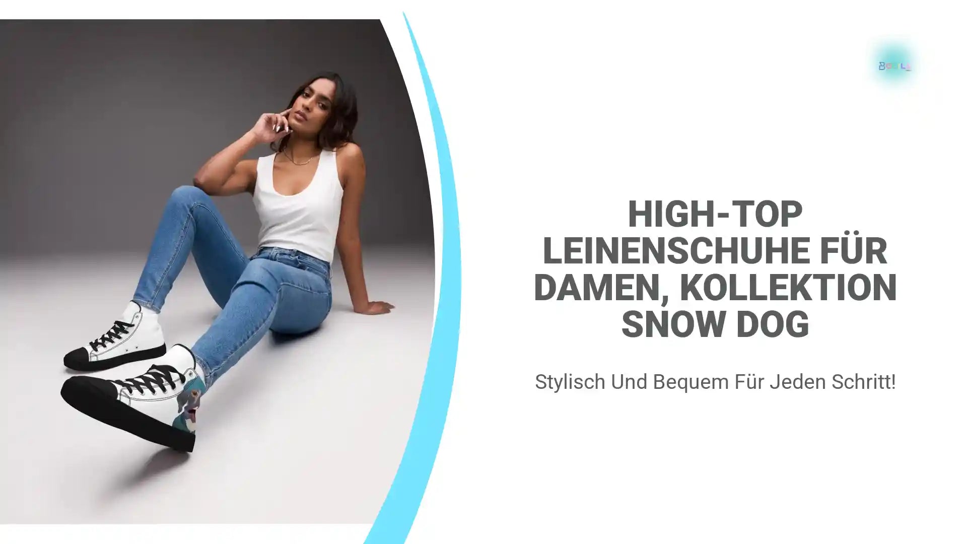 High-Top Leinenschuhe f&uuml;r Damen, Kollektion snow dog by@Outfy