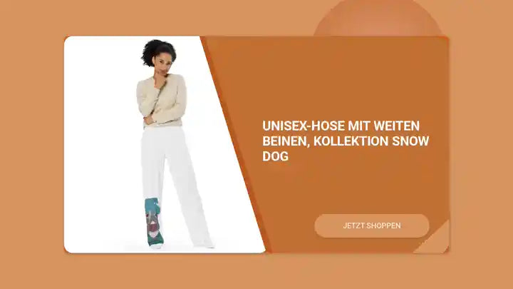 Unisex-Hose mit weiten Beinen, Kollektion snow dog by@Outfy