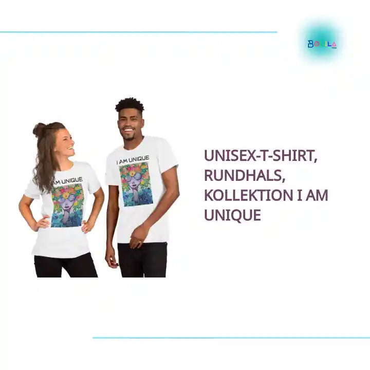 Unisex-T-Shirt, Rundhals, Kollektion I AM UNIQUE by@Outfy
