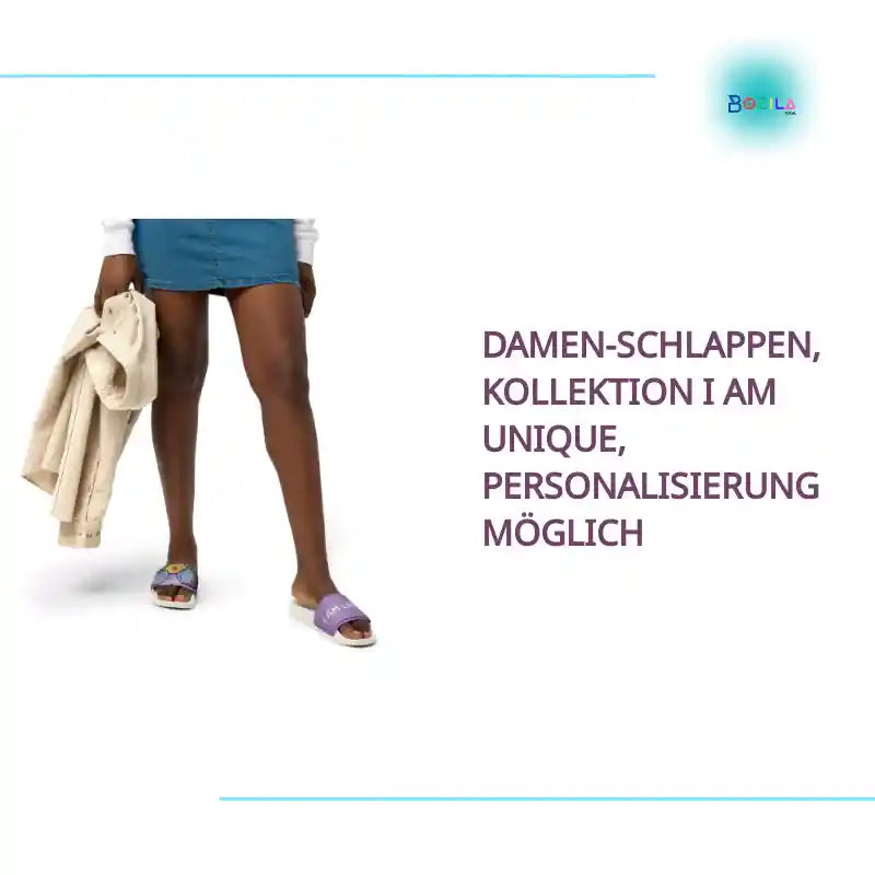 Damen-Schlappen, Kollektion I AM UNIQUE, Personalisierung m&ouml;glich by@Outfy
