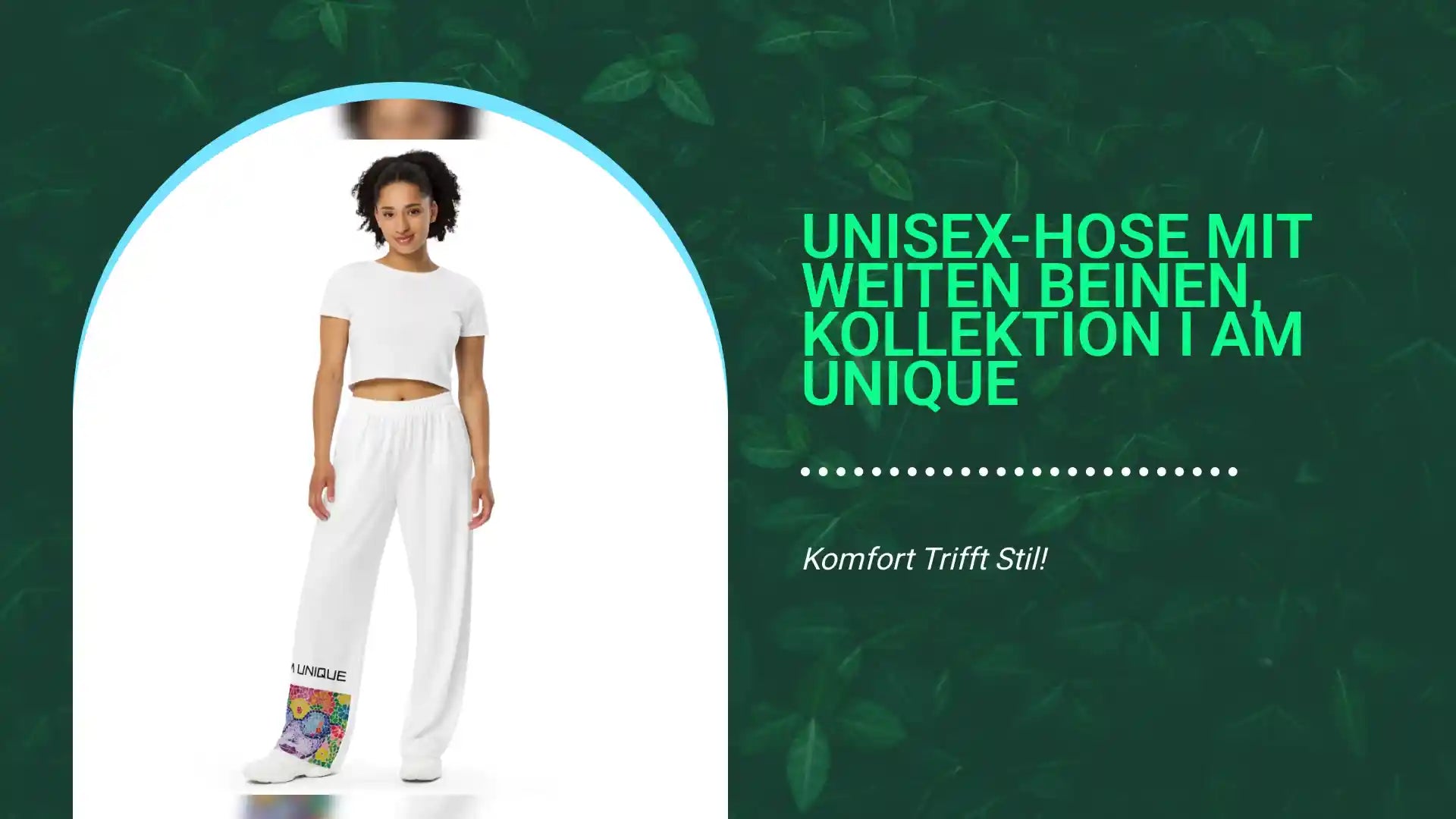 Unisex-Hose mit weiten Beinen, Kollektion I AM UNIQUE by@Outfy