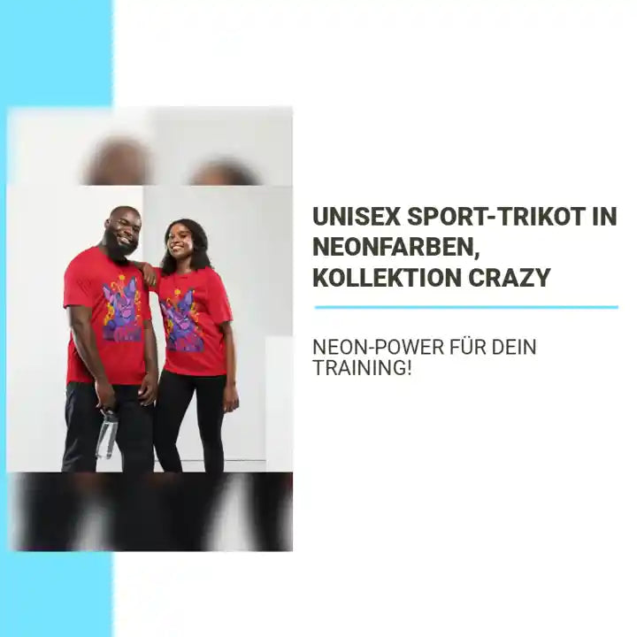 Unisex Sport-Trikot in Neonfarben, Kollektion CRAZY by@Outfy