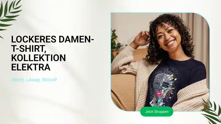 Lockeres Damen-T-Shirt, Kollektion ELEKTRA by@Outfy