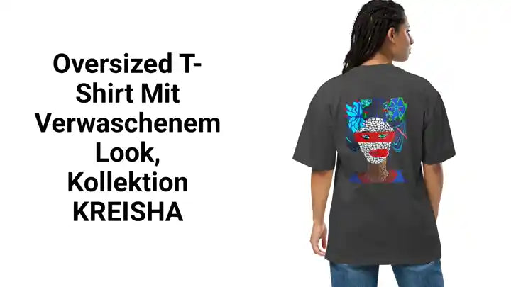 Oversized T-Shirt mit verwaschenem Look, Kollektion KREISHA by@Outfy