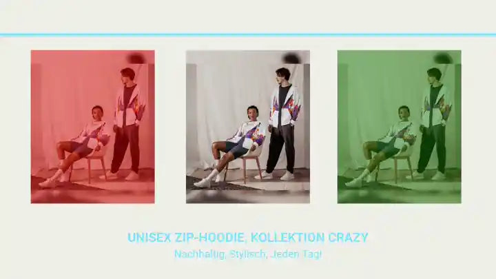 Unisex Zip-Hoodie, Kollektion CRAZY by@Outfy