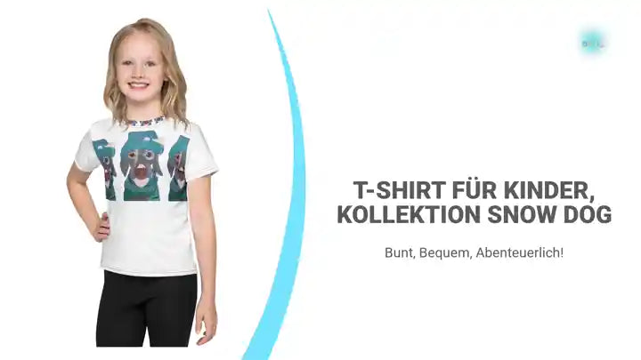 T-Shirt f&uuml;r Kinder, Kollektion snow dog by@Outfy
