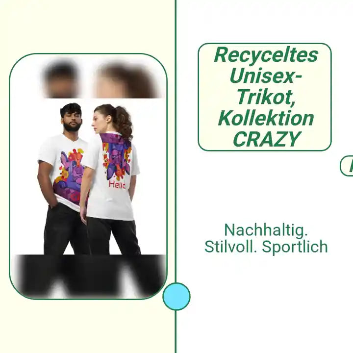 Recyceltes Unisex-Trikot, Kollektion CRAZY by@Outfy