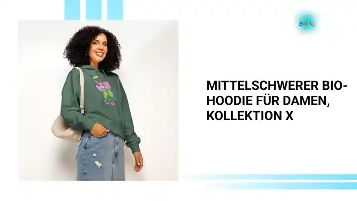 Mittelschwerer Bio-Hoodie f&uuml;r Damen, Kollektion X by@Outfy