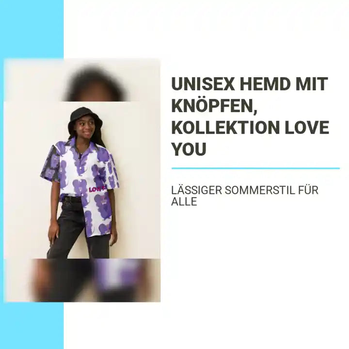 Unisex Hemd mit Kn&ouml;pfen, Kollektion LOVE YOU by@Outfy