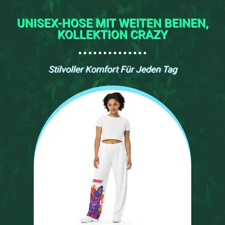Unisex-Hose mit weiten Beinen, Kollektion CRAZY by@Outfy