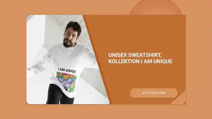 Unisex Sweatshirt, Kollektion I AM UNIQUE by@Outfy