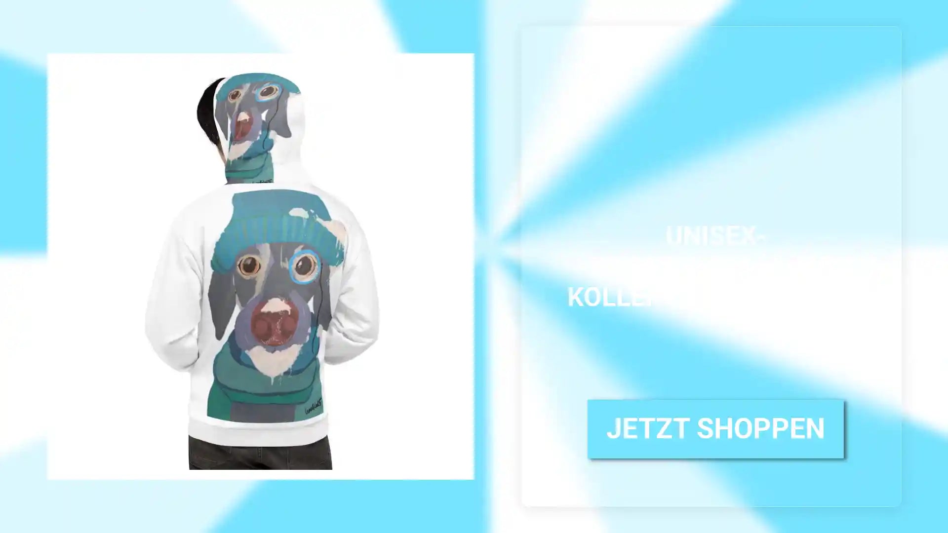 Unisex-Kapuzenpullover, Kollektion snow dog by@Outfy