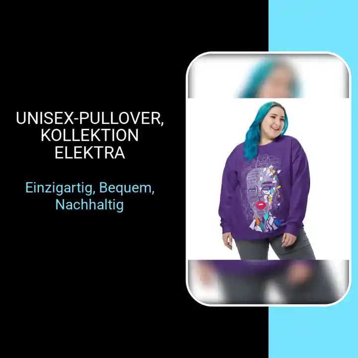 Unisex-Pullover, Kollektion ELEKTRA by@Outfy