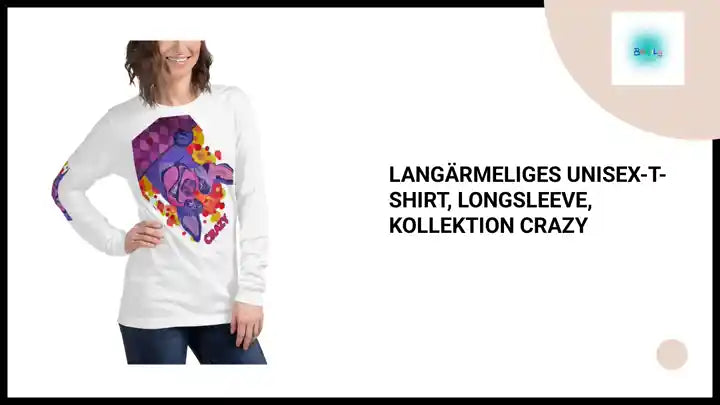 Lang&auml;rmeliges Unisex-T-Shirt, Longsleeve, Kollektion CRAZY by@Outfy