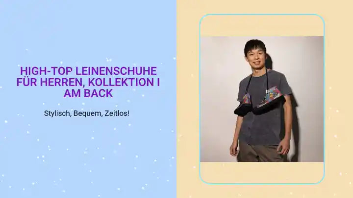 High-Top Leinenschuhe f&uuml;r Herren, Kollektion I AM BACK by@Outfy
